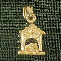 Dazzlers Jewelry Dog House Dog Pendant Necklace Charm Bracelet in Yellow, White or Rose Gold 2073, …
