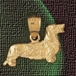 Dazzlers Jewelry Dachshund Dog Pendant Necklace Charm Bracelet in Yellow, White or Rose Gold 2098, …