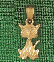 Cat Pendant Necklace Charm Bracelet in Yellow, White or Rose Gold 1932