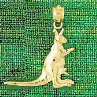 Kangaroo Pendant Necklace Charm Bracelet in Yellow, White or Rose Gold 2609
