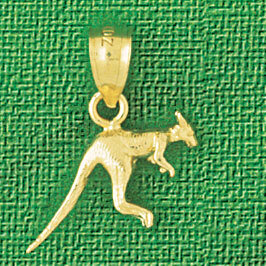 Dazzlers Jewelry Kangaroo Pendant Necklace Charm Bracelet in Yellow, White or Rose Gold 2610, MPN: …
