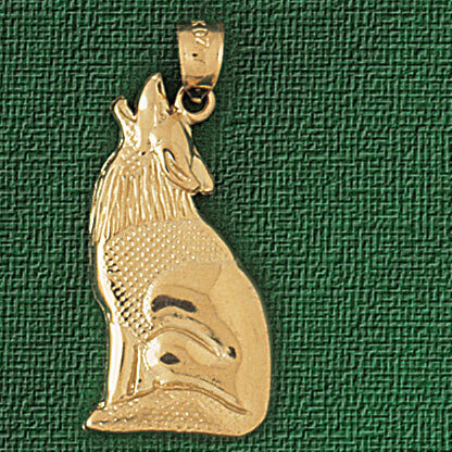 Fox Pendant Necklace Charm Bracelet in Yellow, White or Rose Gold 2715