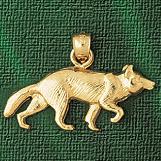 Fox Pendant Necklace Charm Bracelet in Yellow, White or Rose Gold 2716