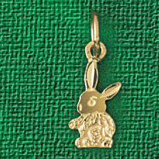 Dazzlers Jewelry Rabbit Pendant Necklace Charm Bracelet in Yellow, White or Rose Gold 2732, MPN: DZ…