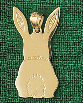 Rabbit Pendant Necklace Charm Bracelet in Yellow, White or Rose Gold 2737