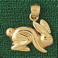 Dazzlers Jewelry Rabbit Pendant Necklace Charm Bracelet in Yellow, White or Rose Gold 2742, MPN: DZ…