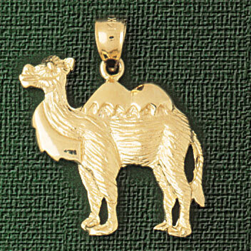 Camel Pendant Necklace Charm Bracelet in Yellow, White or Rose Gold 2662