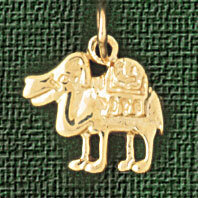 Dazzlers Jewelry Camel Pendant Necklace Charm Bracelet in Yellow, White or Rose Gold 2674, MPN: DZ-…