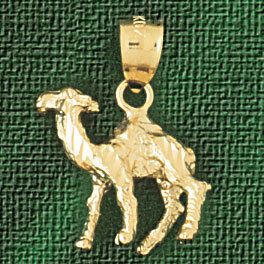 Camel Pendant Necklace Charm Bracelet in Yellow, White or Rose Gold 2676