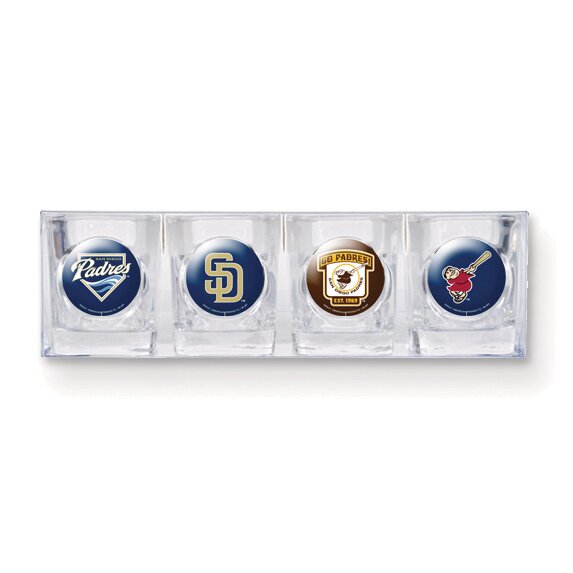 Padres 4-piece Shot Glass Set GC3564, MPN: GC3564, 89006538786