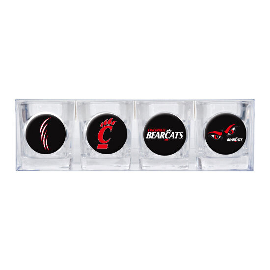 University of Cincinnati 4-piece Shot Glass Set GC3596, MPN: GC3596, 89006495348
