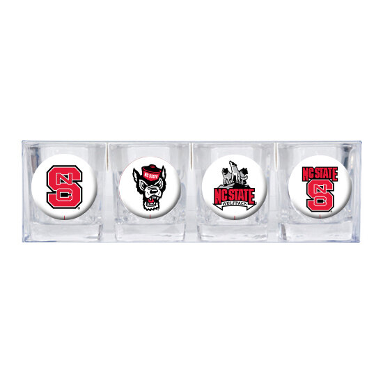 NC State 4-piece Shot Glass Set GC3608, MPN: GC3608, 89006974300