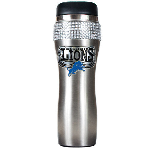 Lions Silver Jeweled 14oz Stainless Tumbler GC3954