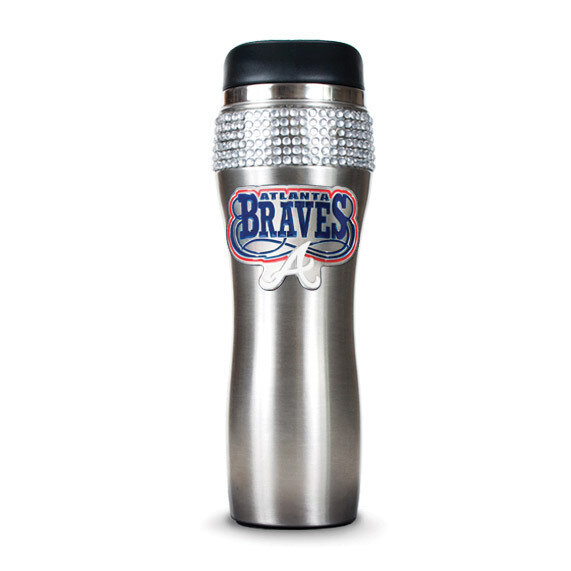 Braves Silver Jeweled 14oz Stainless Tumbler GC3964, MPN: GC3964, 89006553659