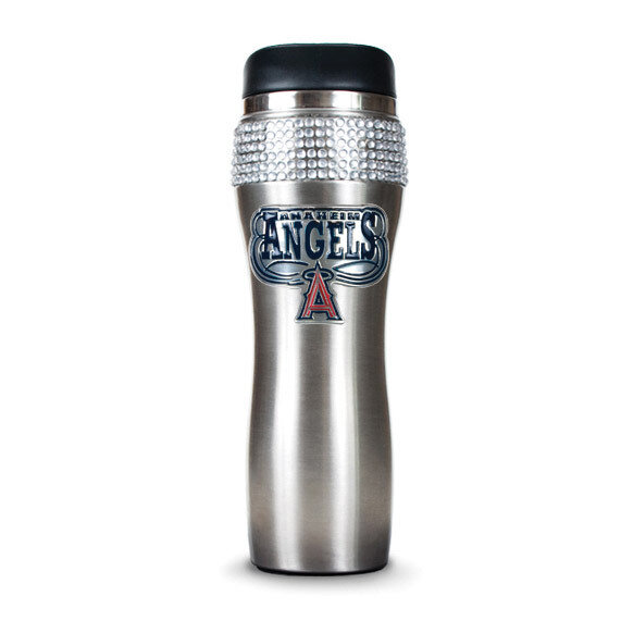 Angels Silver Jeweled 14oz Stainless Tumbler GC3967