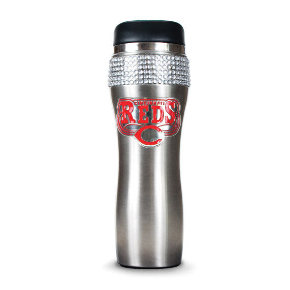 Reds Silver Jeweled 14oz Stainless Tumbler GC3970, MPN: GC3970, 89006554205