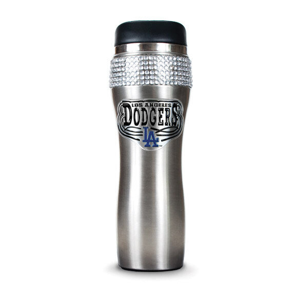 Dodgers Silver Jeweled 14oz Stainless Tumbler GC3977