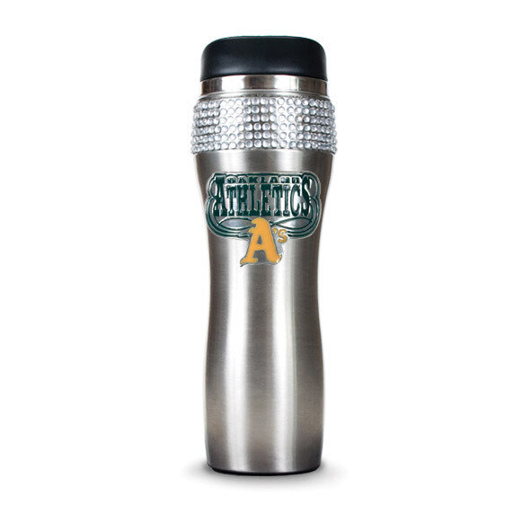 Oakland A&#39;s Silver Jeweled 14oz Stainless Tumbler GC3982, MPN: GC3982, 89006554427