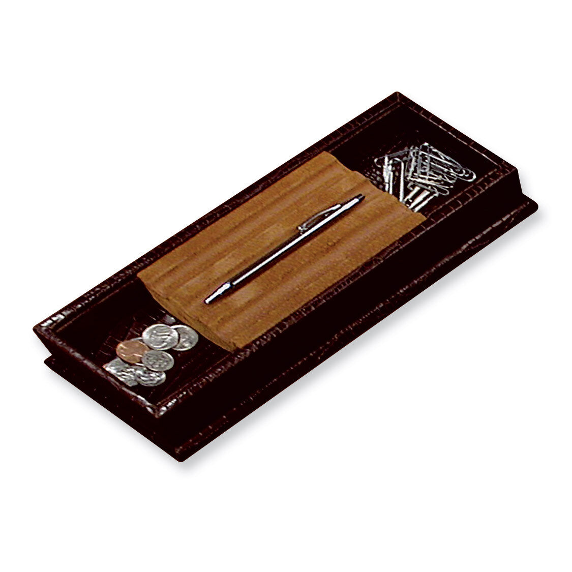 Brown Leather Stationary Box GL2653