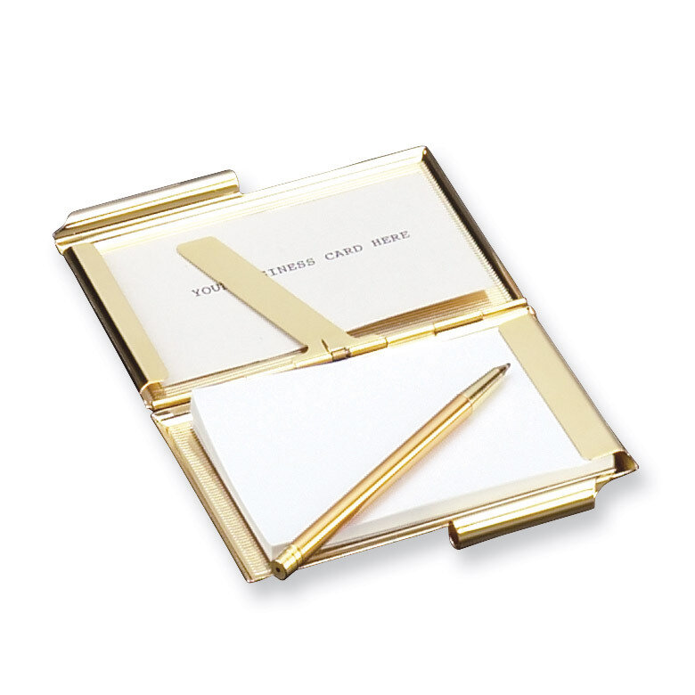 Gold-plated Business Card &amp; Note Holder GL3130, MPN: GL3130, 788089014544