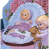 Blonde Newborn Baby Porcelain Figurine GL643