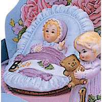 Blonde Newborn Baby Porcelain Figurine GL643, MPN: GL643, 455440564030