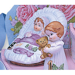 Brunette Newborn Baby Porcelain Figurine GL664, MPN: GL664, 45544056588