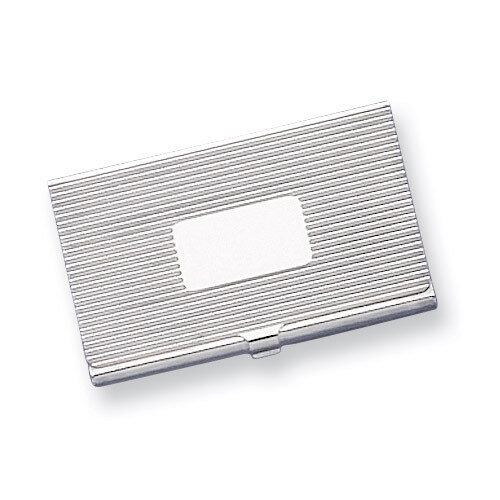Nickel-plated Ribbed Business Card Case GL8026