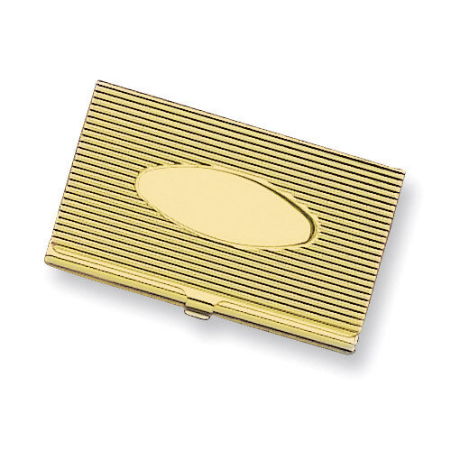Brass-plated Ribbed Business Card Case GL8029, MPN: GL8029, 788089024802