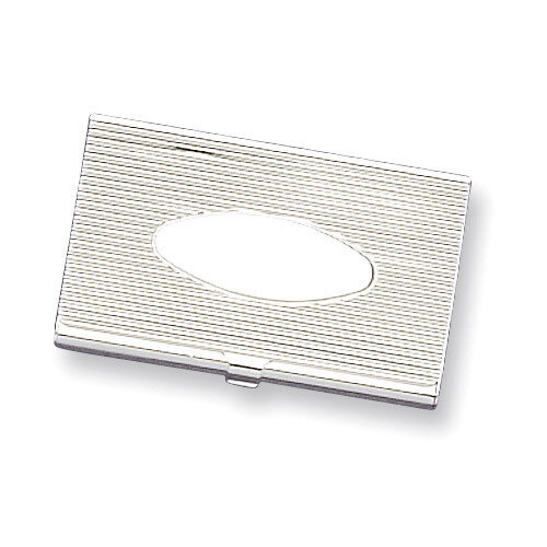 Nickel-plated Ribbed Business Card Case GL8030, MPN: GL8030, 788089024819