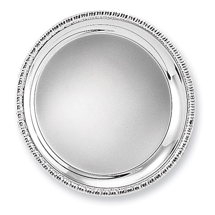 Silver-plated 12 Round Fancy Edge Tray GL9181