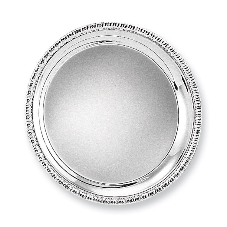 Silver-plated 10 Round Fancy Edge Tray GL9182