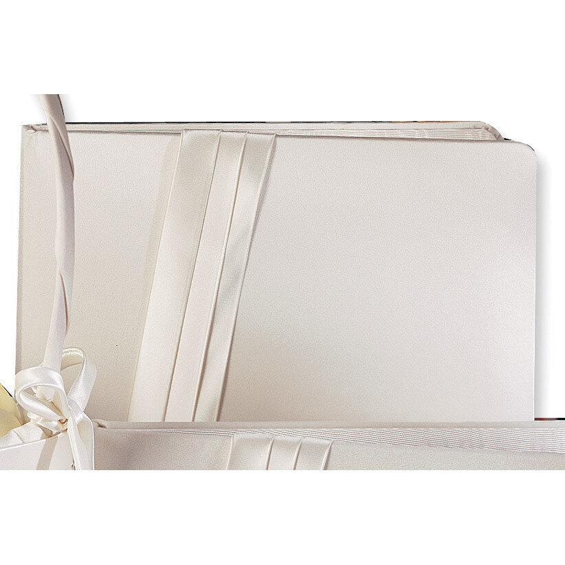 Ivory Audrey Satin (holds 240 signatures, 3 ring binder) Memory Book GL9840, MPN: GL9840, 784770592…