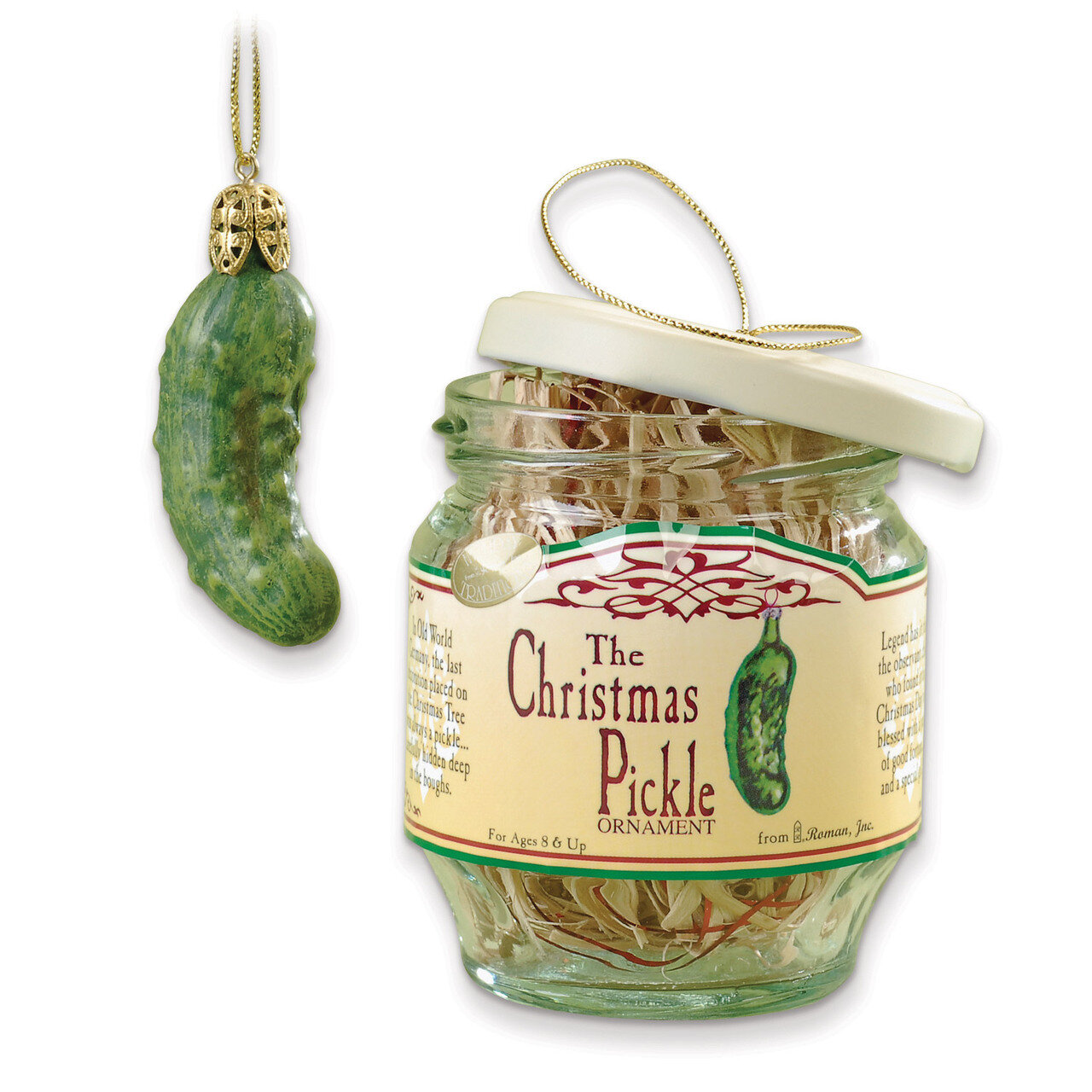 Christmas Pickle Ornament in Glass Jar GM10556