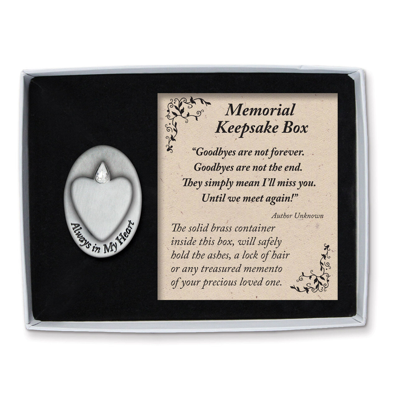 Always in My Heart Memorial Box GM10894, MPN: GM10894, 785525257466