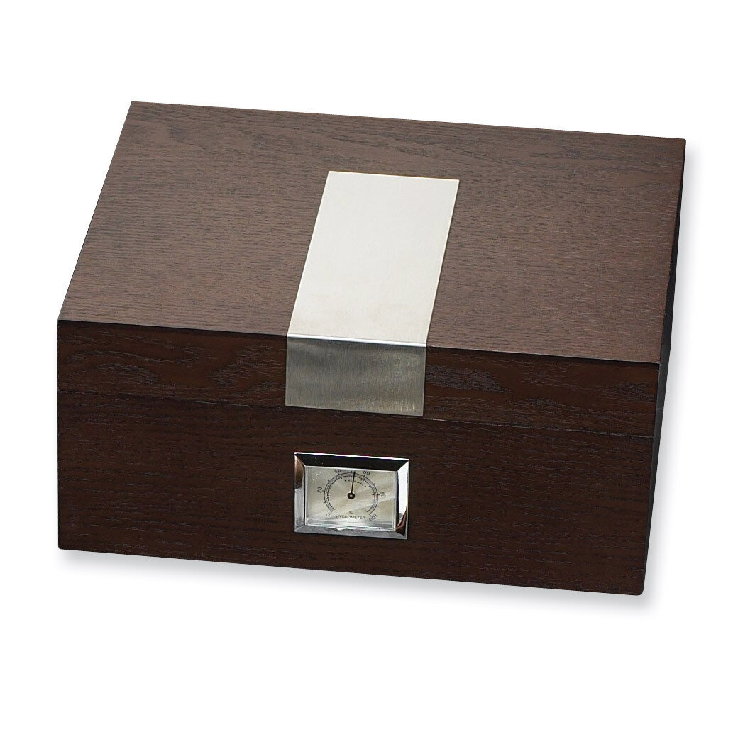 Espresso Wood (Holds 50) Cedar Lined Cigar Humidor GM114, MPN: GM114, 797140584124