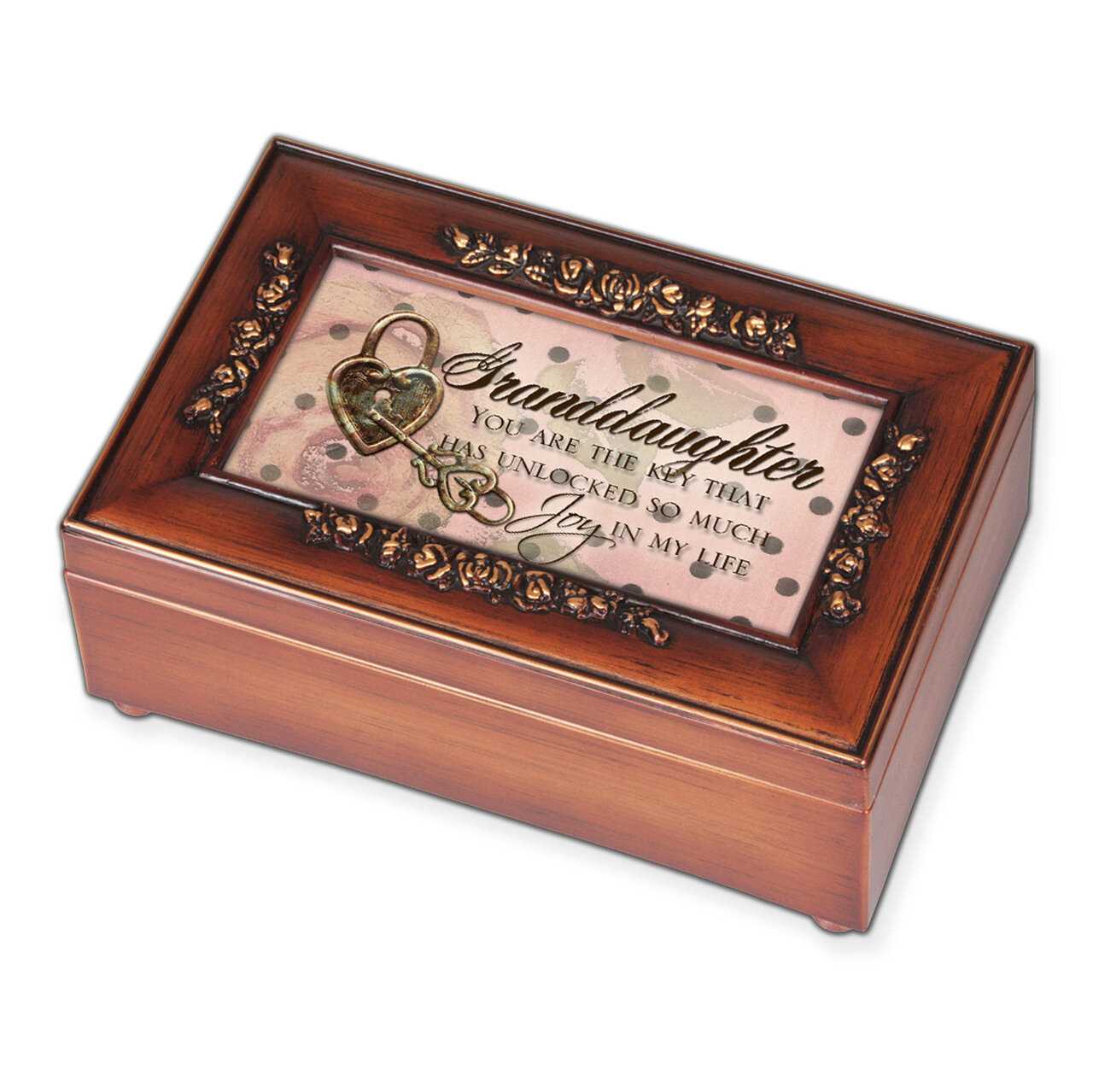 Woodgrain Petite Rose Granddaughter Music Box GM11617, MPN: GM11617, 633303196028