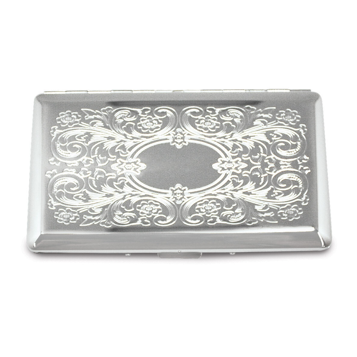 Silver-tone (Holds 10-120mm) Cigarette Card Case with Mirror GM12308, MPN: GM12308, 788089106799