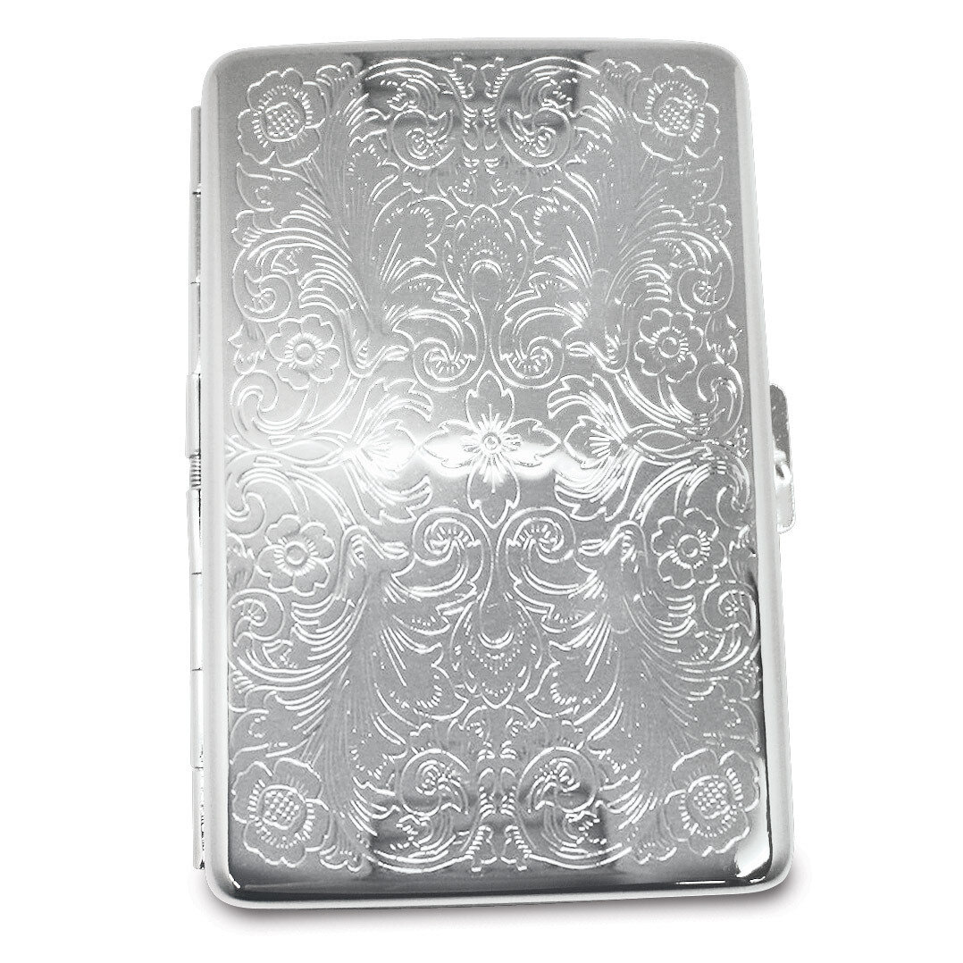 Silver-tone (Holds 16) Cigarette Card Case GM12317