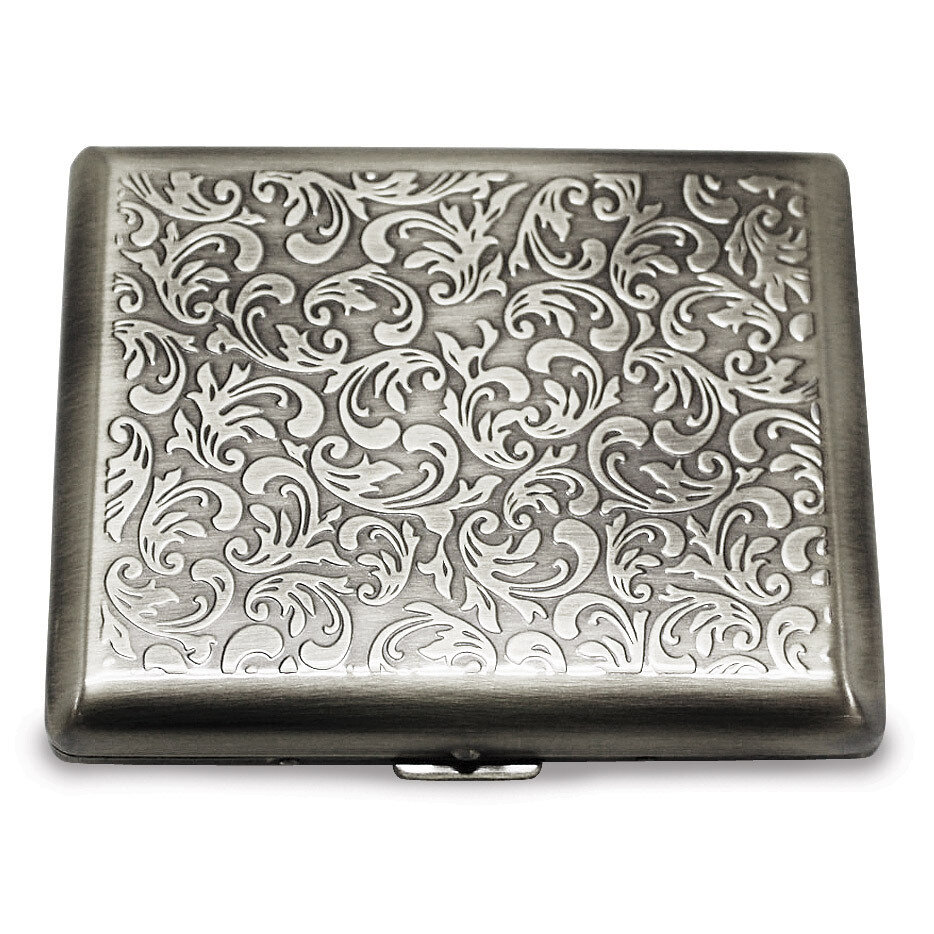 Silver-tone (Holds 20) Cigarette Card Case GM12319