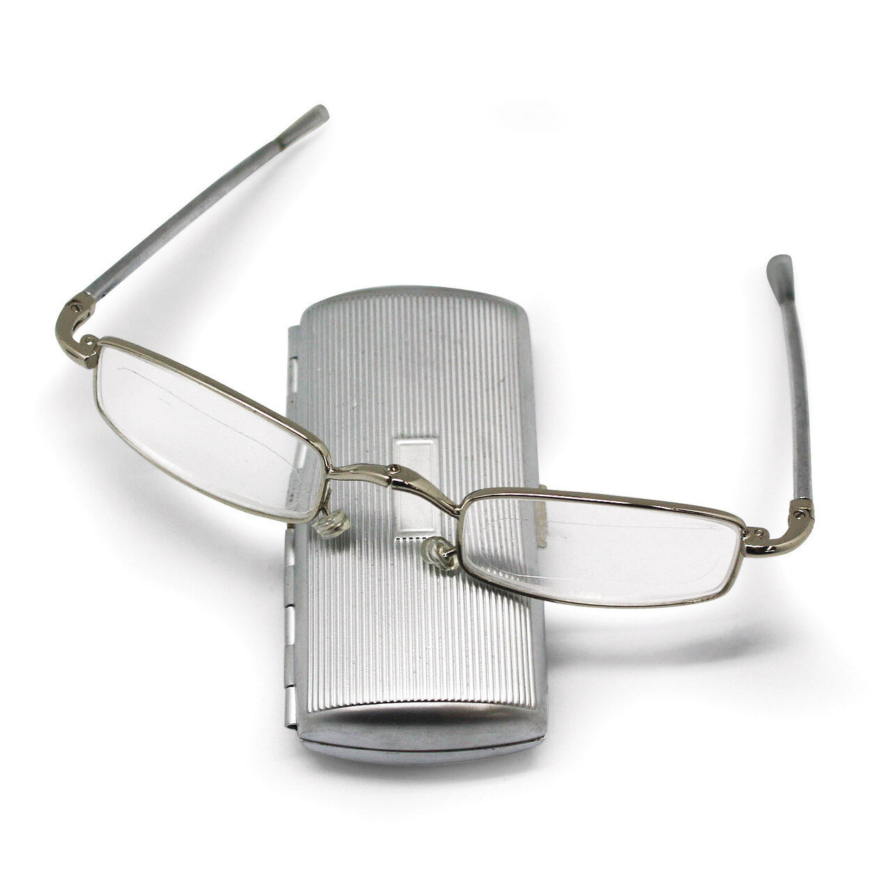 Silver-tone 2.50 Magnification Folding Glasses in Metal Case GM12434, MPN: GM12434, 788089083526