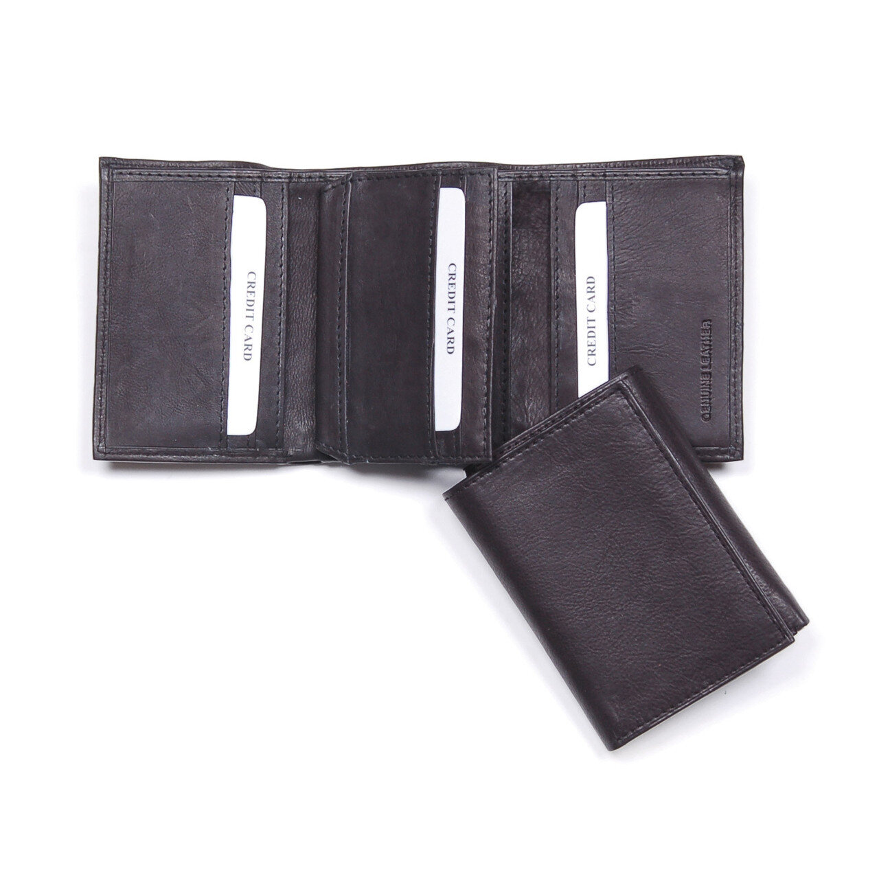 Black Center Flap Trifold Wallet GM12757, MPN: GM12757,