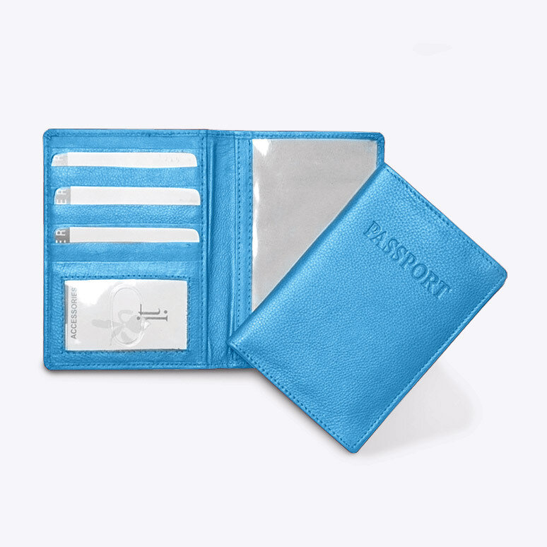Blue Leather Passport Cover GM12771, MPN: GM12771, 892925187092