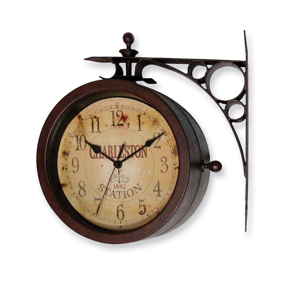 The Charleston Indoor Outdoor Thermometer Clock GM1512, MPN: GM1512, 731742002440