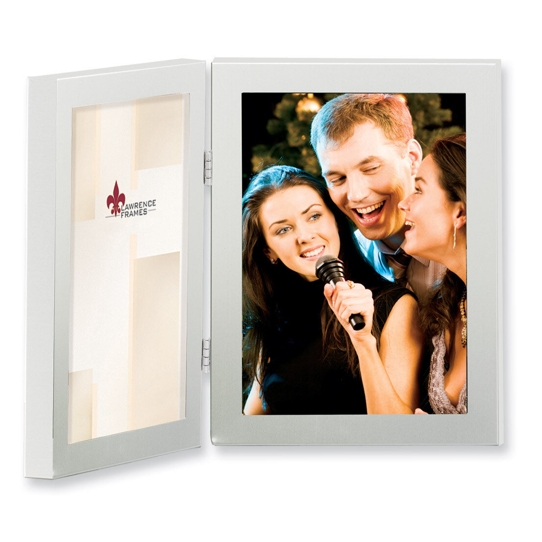 Aluminum 5 x 7 Double Picture Frame GM1752