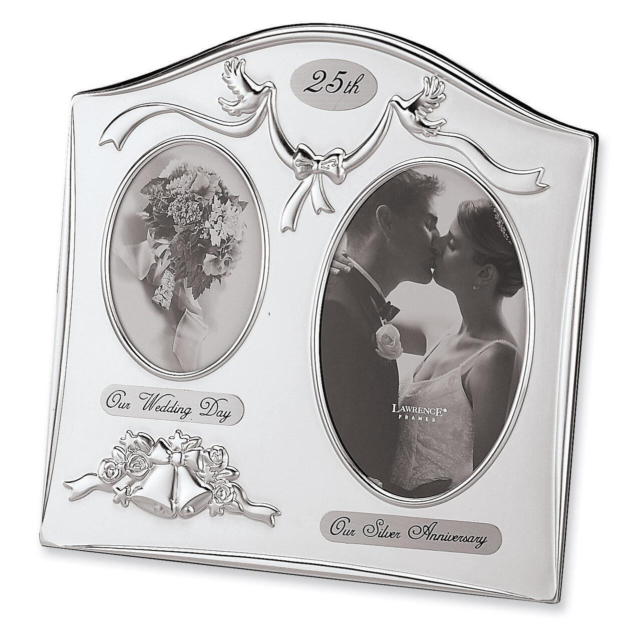 Satin Silver-plated 25th Anniversary Picture Frame GM1823