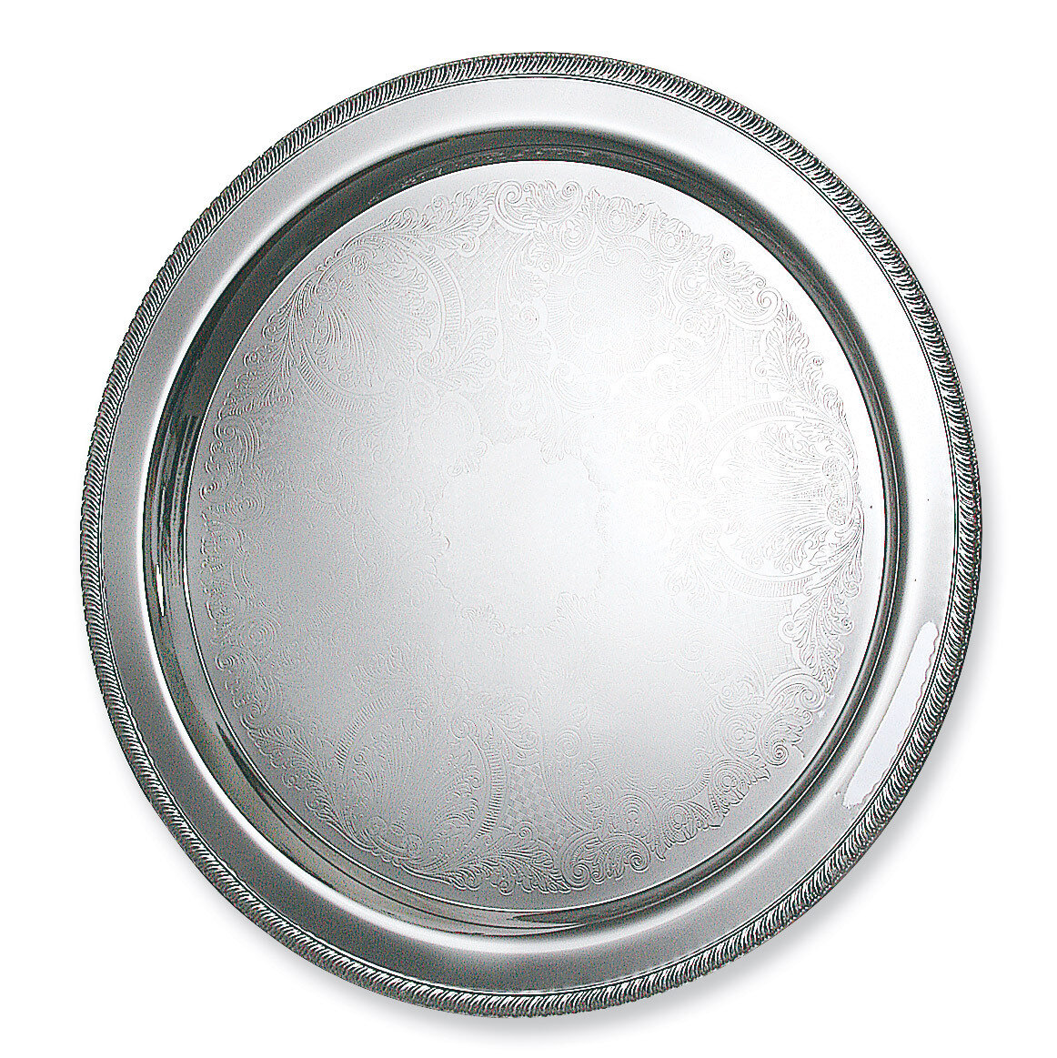 Silver-plated 20 Round Fancy Edge Tray GM1959, MPN: GM1959, 15227823400