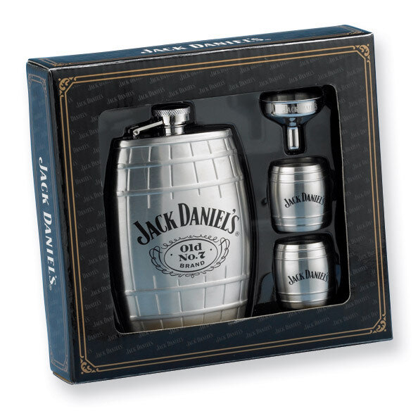 6 oz. Jack Daniel&#39;s Barrel Flask Gift Set GM2042