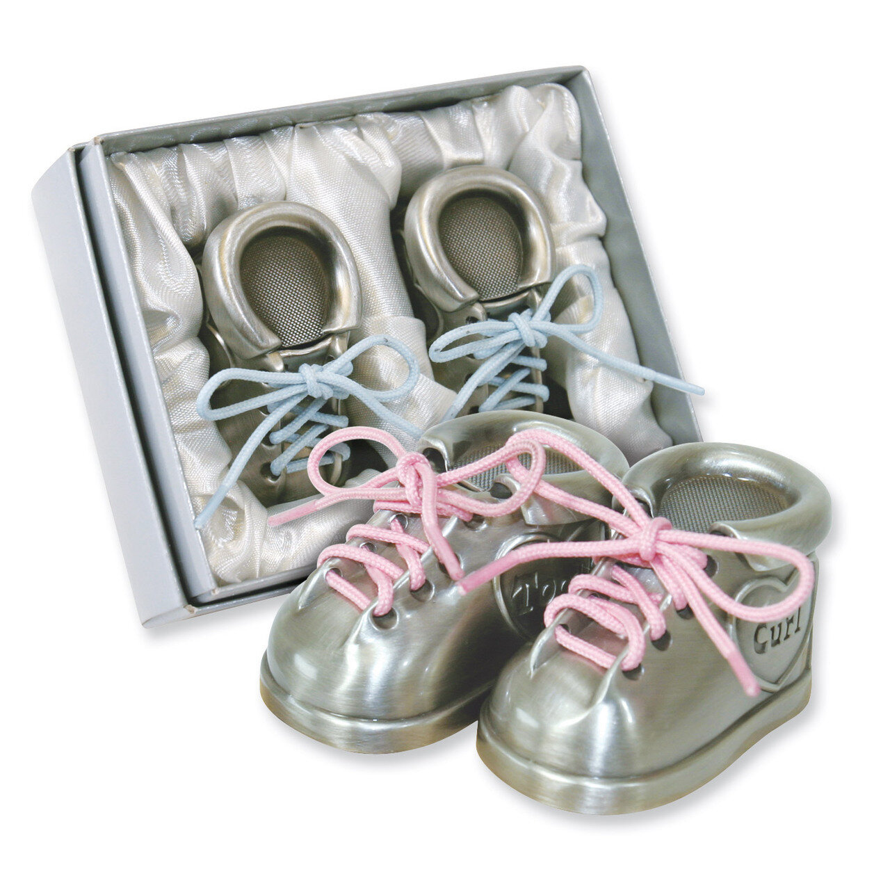 Pewter Memory Tooth and Curl Shoes Set GM2684