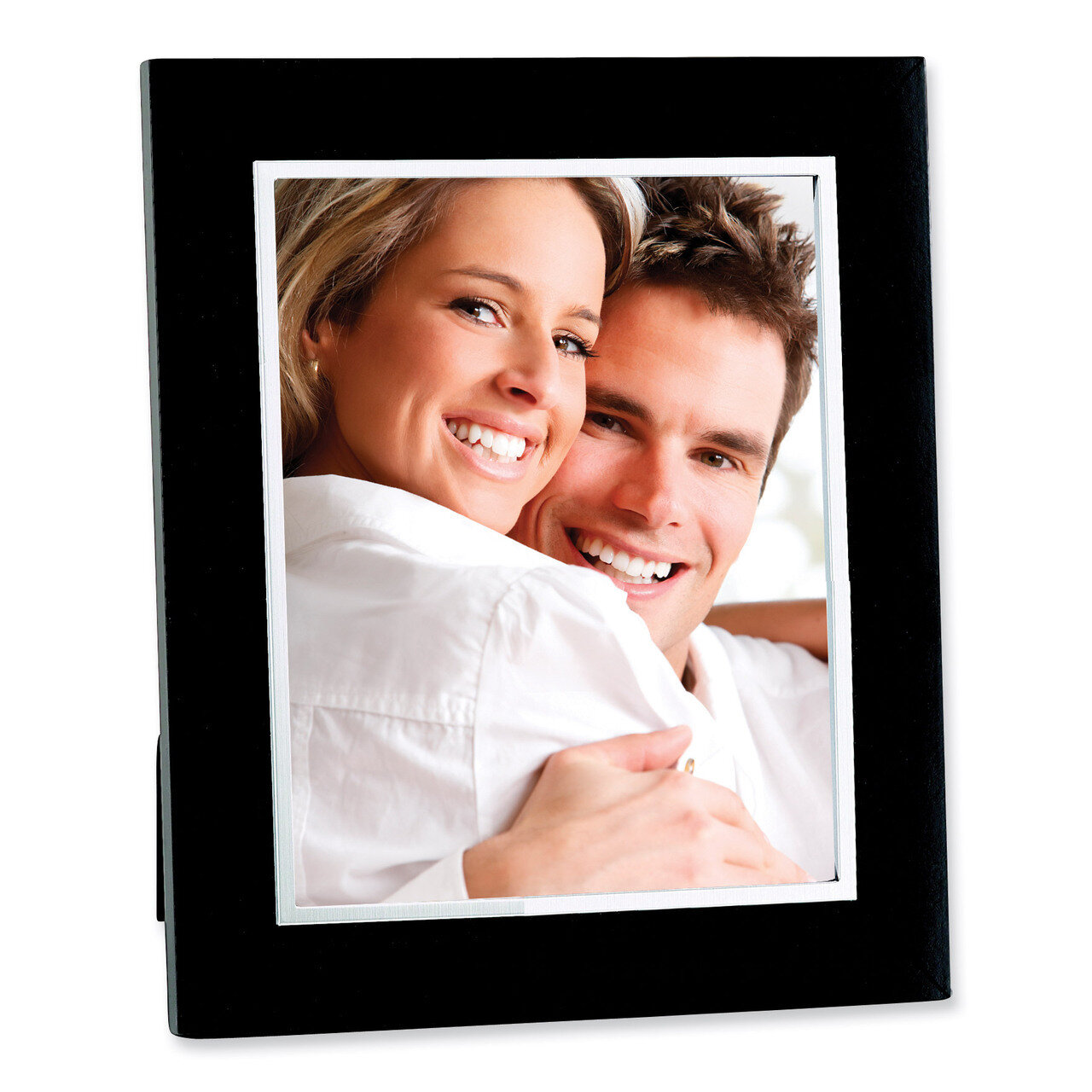 Wood with Silver-tone Trim 8 x 10 Inch Picture Frame GM4301